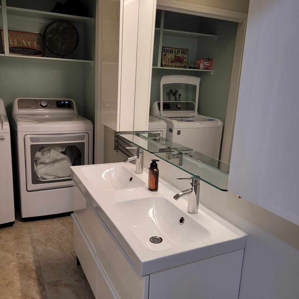 Main bathroom  Laundry Area 