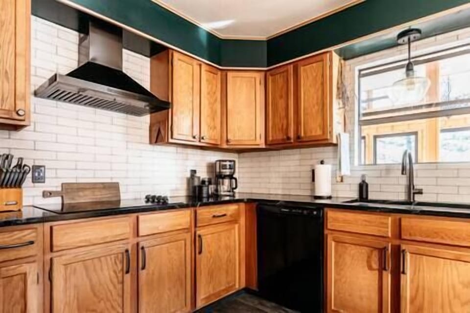 Stove vent, dish washer and drop sink
