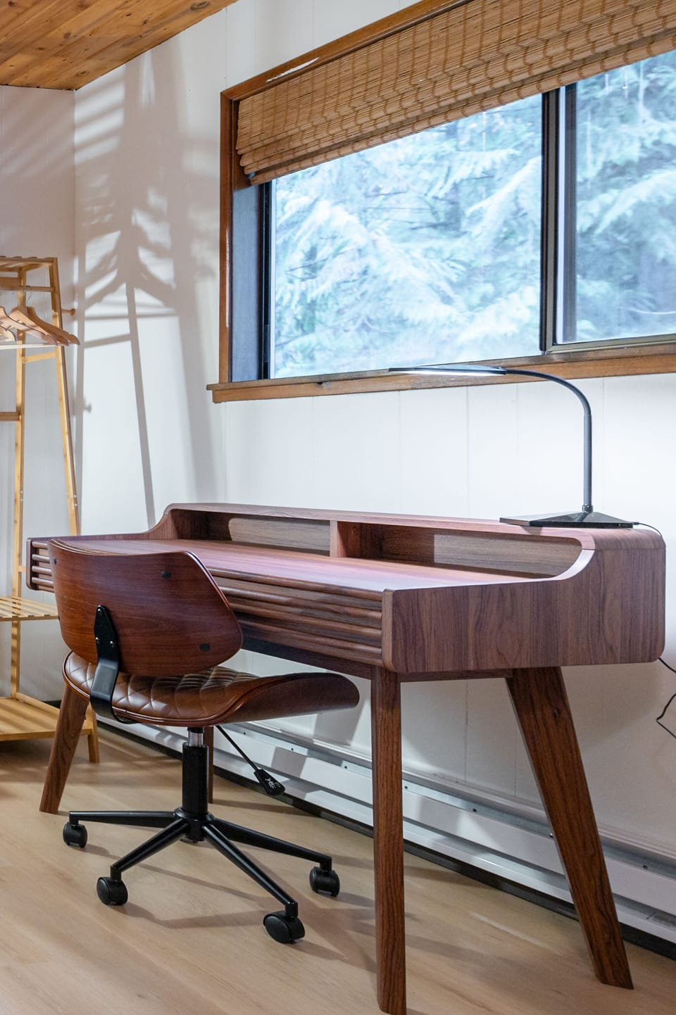 A dedicated desk area in the bedroom ideal for remote workers