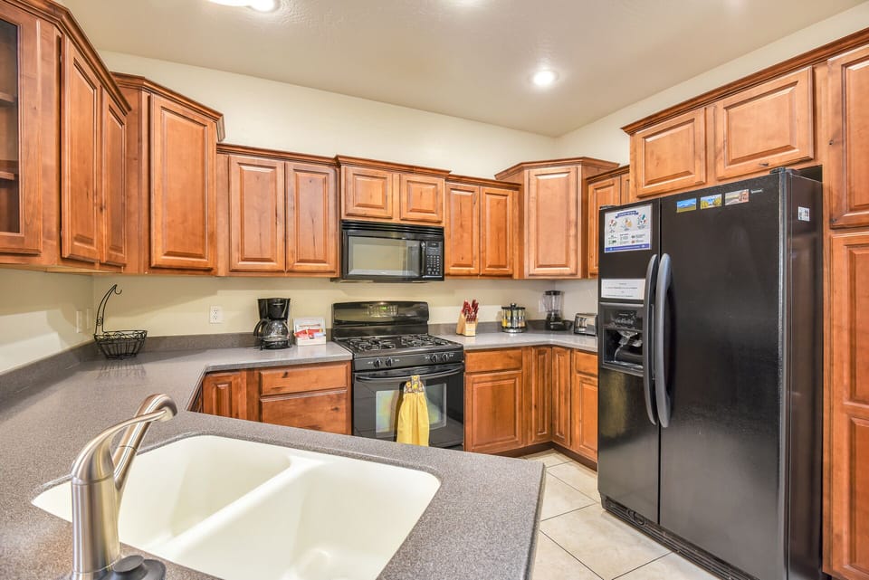 Fully stocked kitchen
