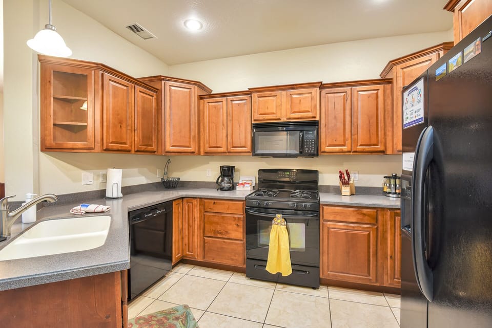 Fully stocked kitchen