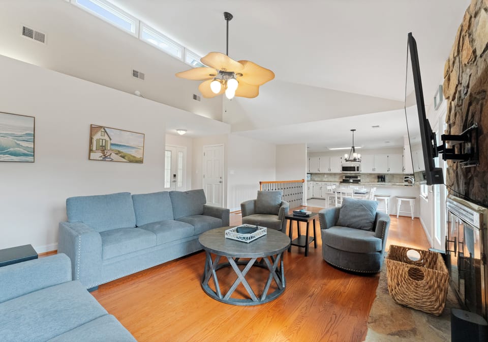 Main level living area perfect for movie nights to heartfelt conversations.