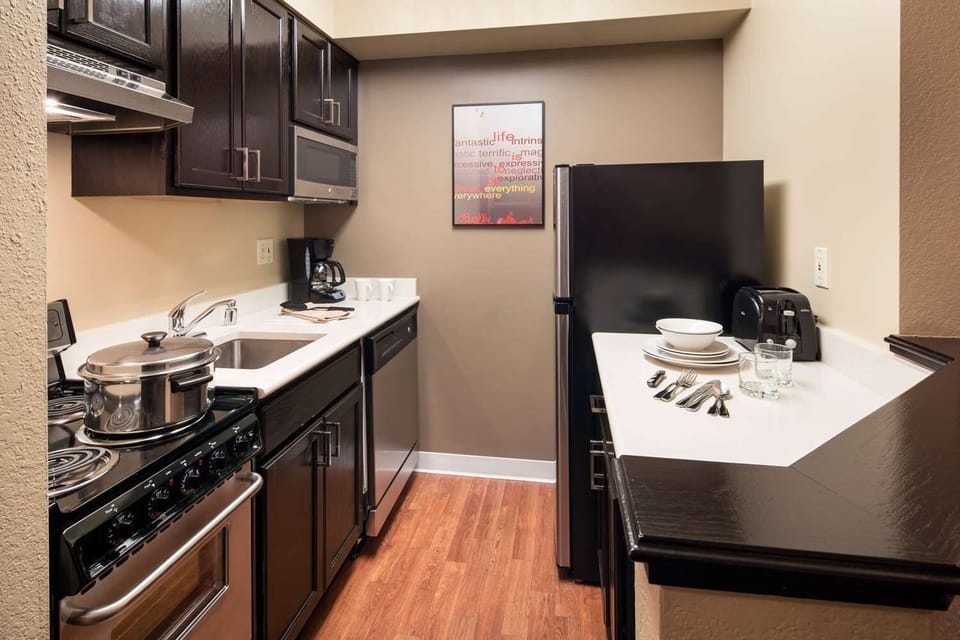Cook favorite meals in a fully equipped, apartment-style kitchen