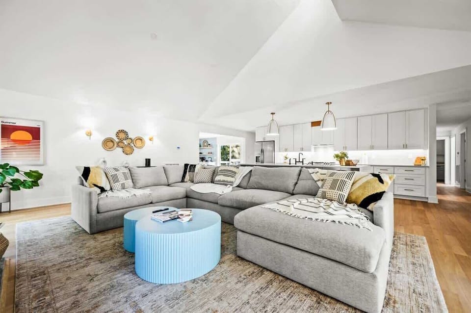 Great room, large sectional sofa