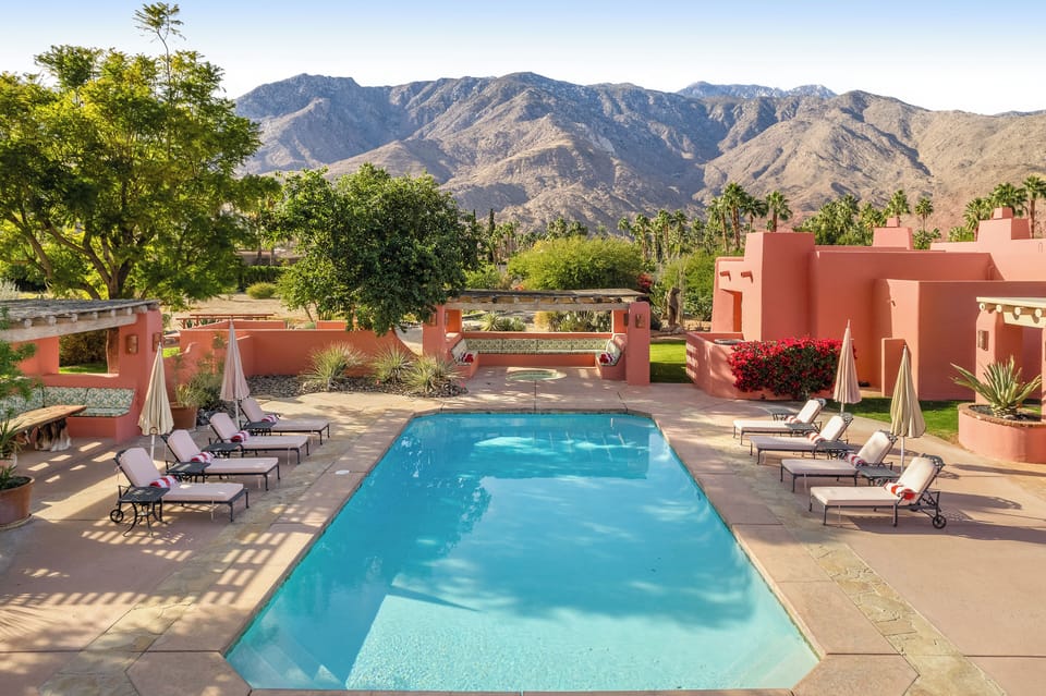 Spacious patio and plenty of sun loungers.