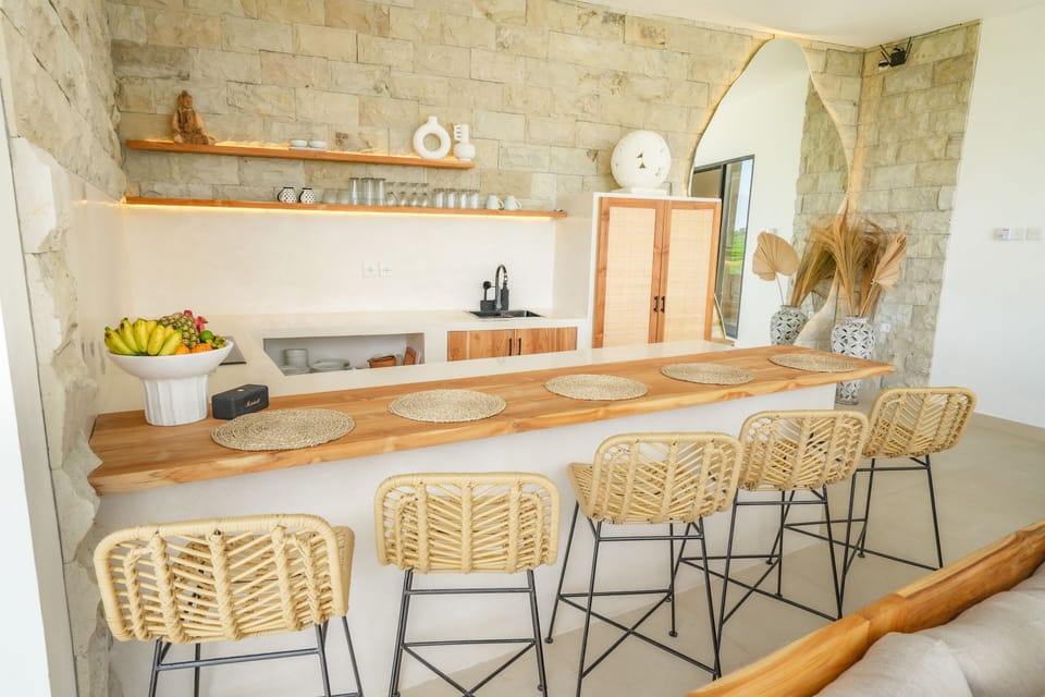 Stylish breakfast bar perfect for gatherings.