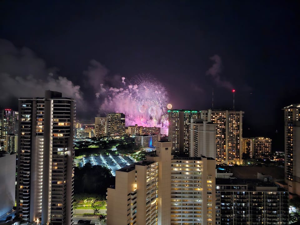 Fireworks from Hilton Hawaiian Village