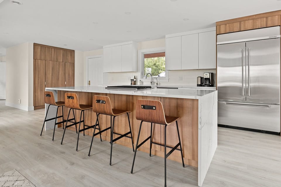 Open concept kitchen.