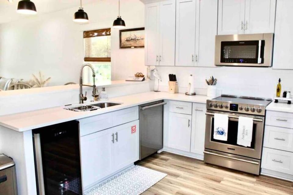 All new stainless steel appliances - beverage cooler