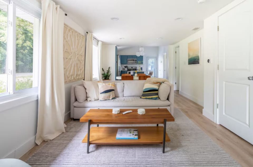 Open floorplan lets everyone hang out together