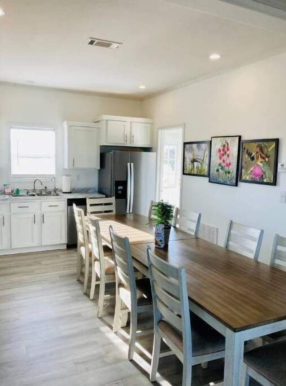 Extra large dining table seats 10!