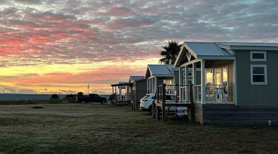 Goose Island Flats at sunrise.  Contact us directly to book up to 4 cabins! 
