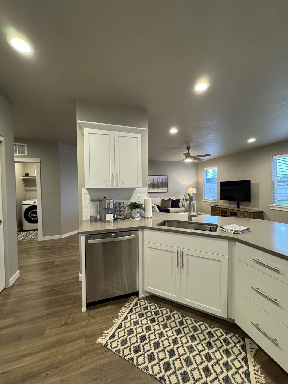 Kitchen is open to the house and spacious!