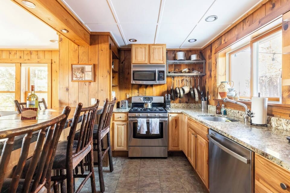 We have a fully stocked kitchen with everything you’ll need to help make your stay as convenient as possible.