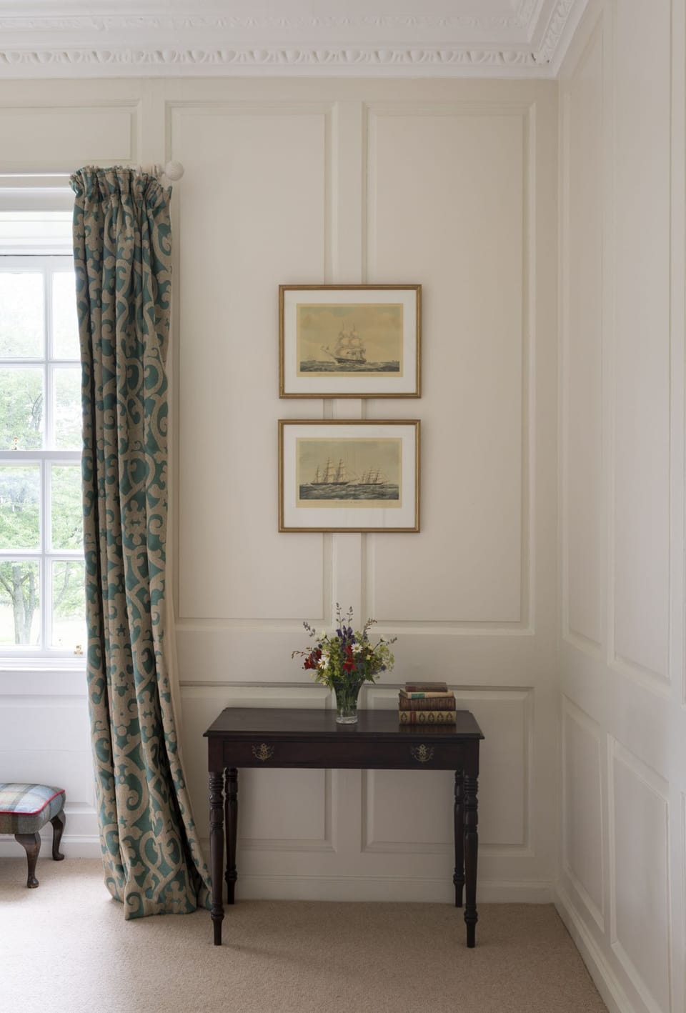 The Tower, Keith Marischal - maritime paintings in the drawing room