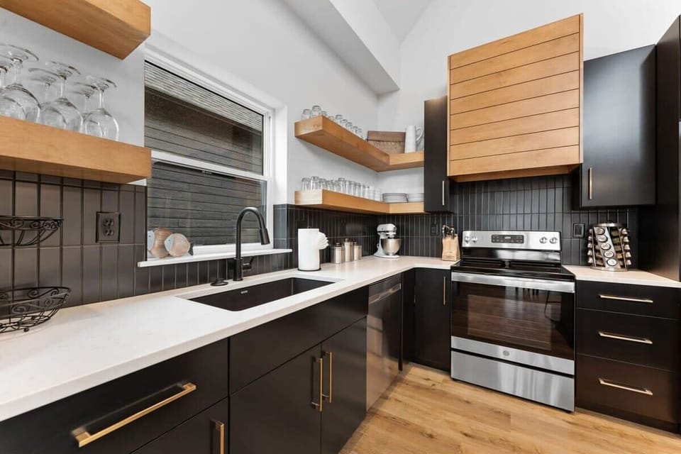 These cabinets are full of all the cookware you need to make your favorite meal!
