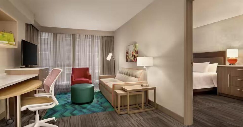Stretch out in the spacious suite with cozy seating.