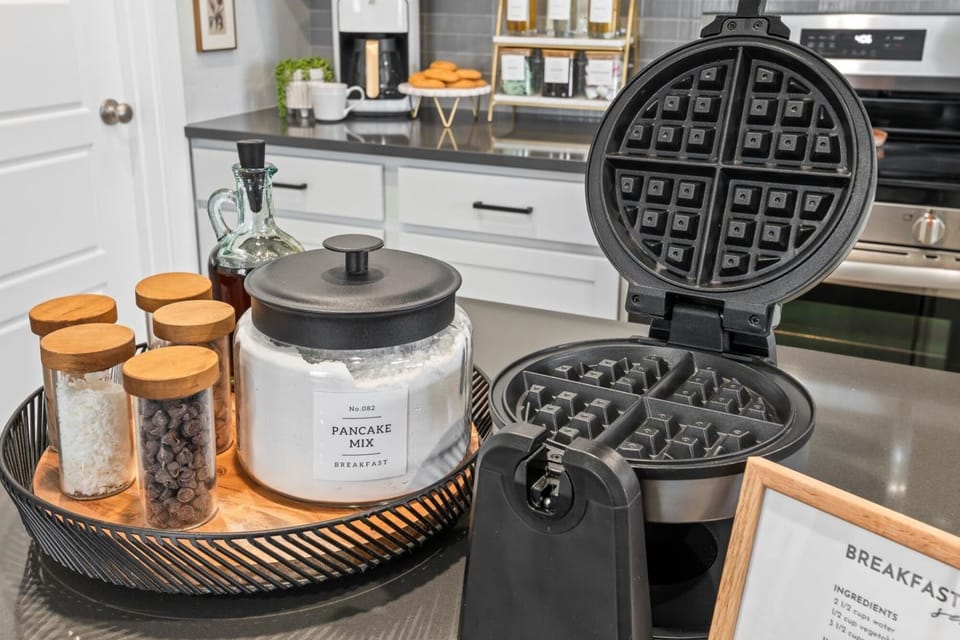 Get your waffle fix! Stack 'em high, top 'em off, and start your day with a smile!