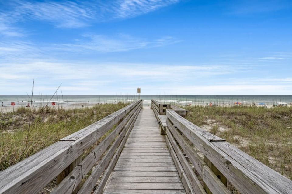 Just a few more steps and your toes will be in the sand.