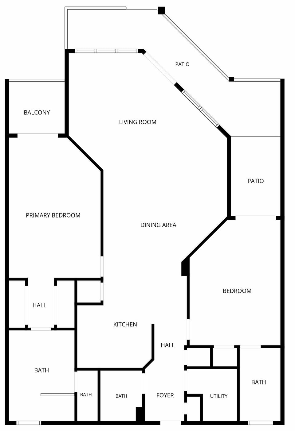 Floor plan showing the layout of this vacation rental