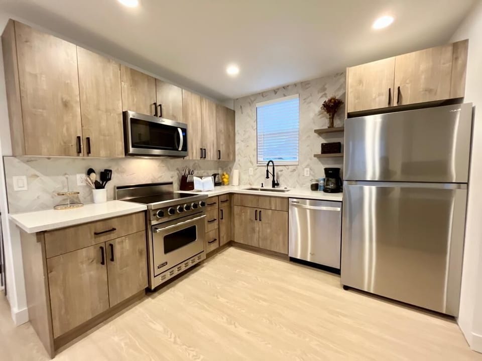 Smart design, modern convenience: Our kitchen is a hub of culinary inspiration.