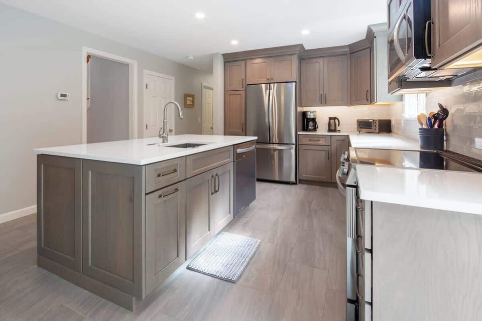 Enjoy the updated and spacious kitchen with a large island 