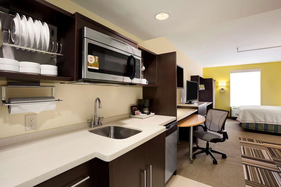 Settle in with kitchenette convenience and a cozy sleeping area