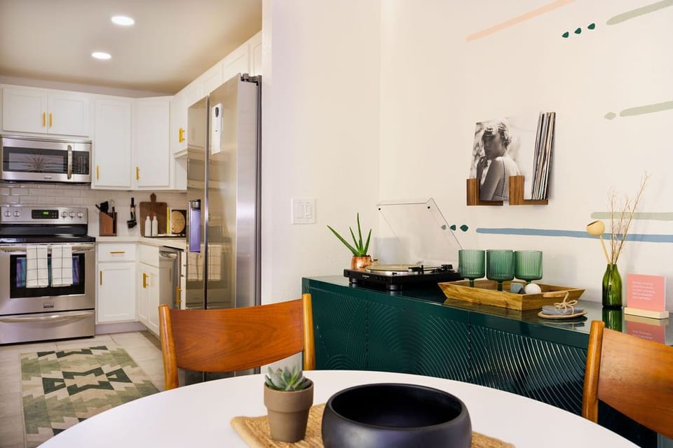 Take a peek into the modern kitchen with stainless steel appliances