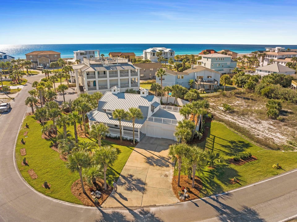  aerial angle highlighting the neighborhood’s layout & open spaces.