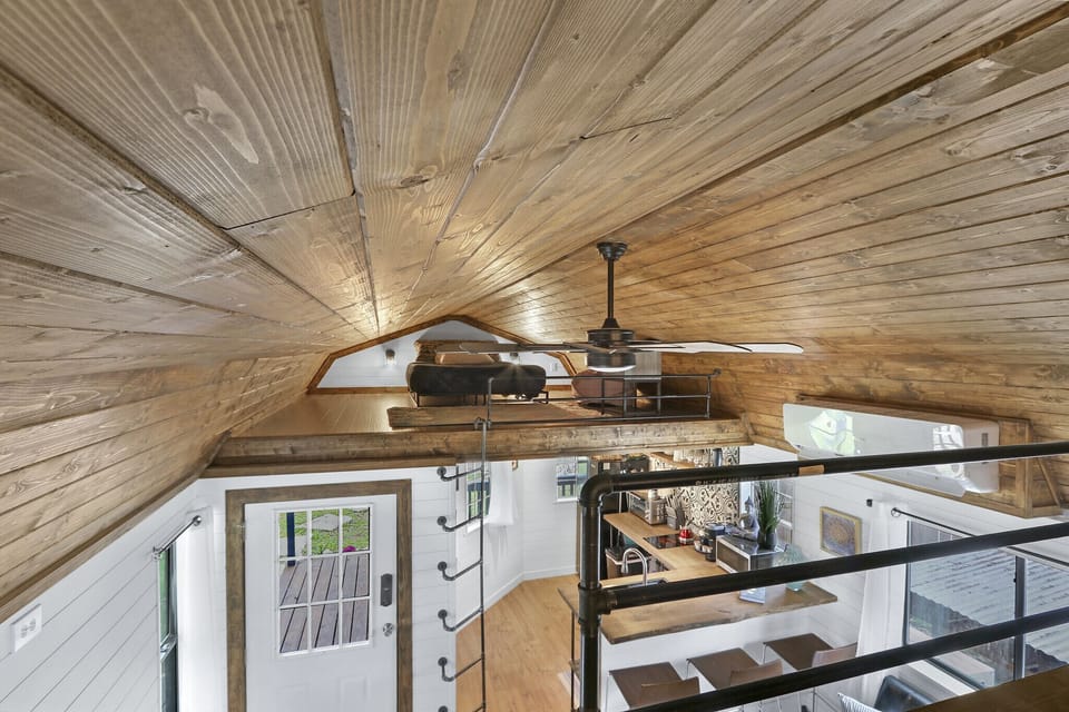 View looking at the loft over the kitchen from the second loft over the master bedroom.