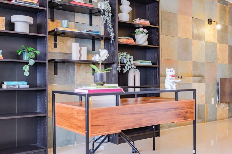 A laptop-friendly workspace if needed