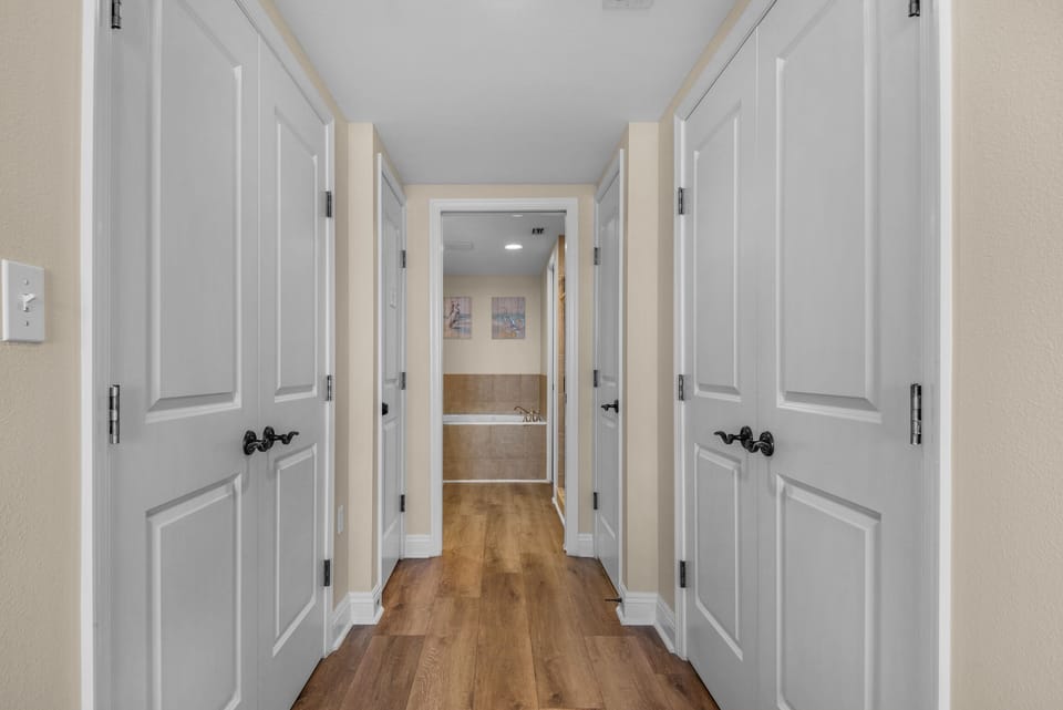Closets and bathroom