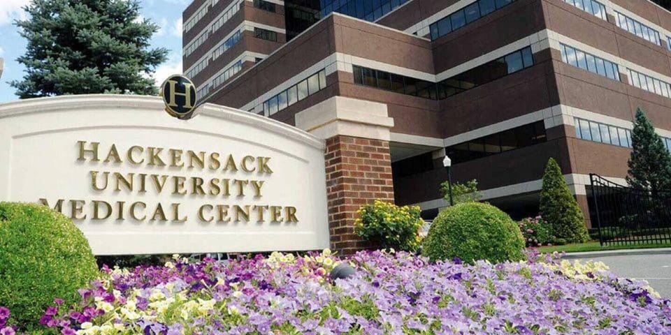 Steps away Hackensack University Hospital