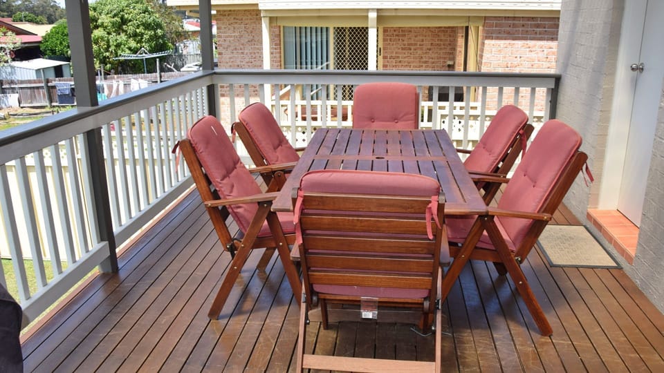 Outdoor dining area.