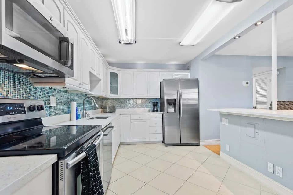 Sleek kitchen featuring premium appliances.