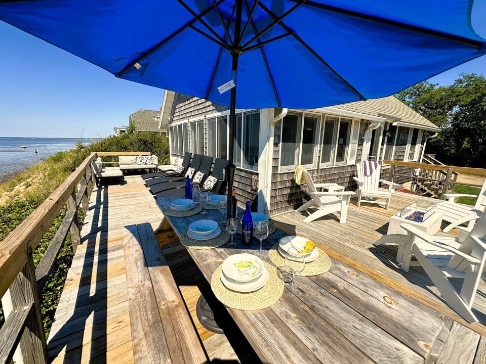 Deck couch, dining, sun loungers and more