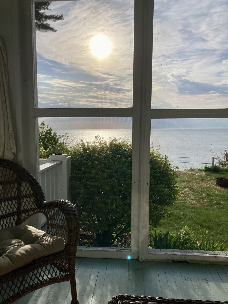 Sunrise view from the porch