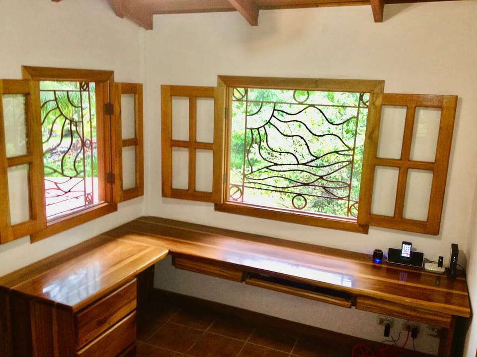 Office Area Perfect For Remote Meetings Partial Ocean View & Garden Views