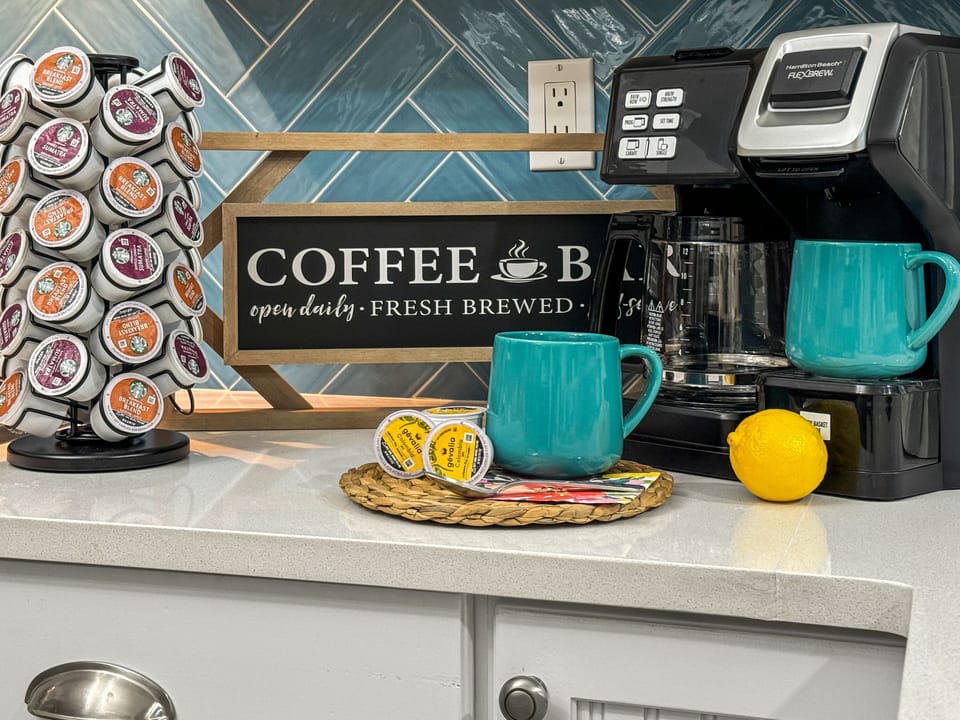 ...with a dedicated coffee station too!