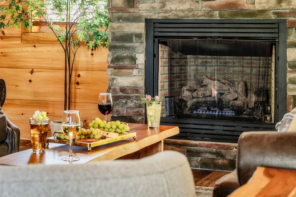 Curl up, unwind, and let the fireplace work its magic.