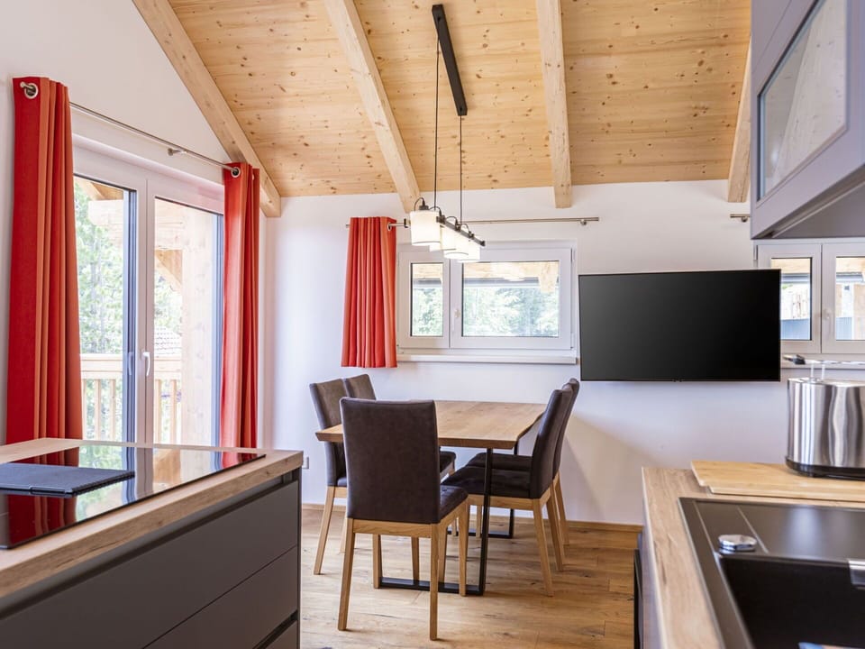 Property, Cabinetry, Table, Wood, Interior Design, Flooring, Floor, Shade, Kitchen, Hardwood