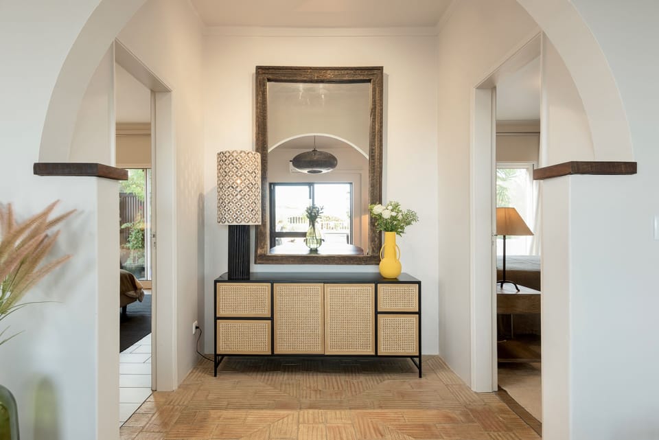 Hallway between bedrooms.