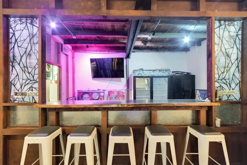 Bar seating in studio