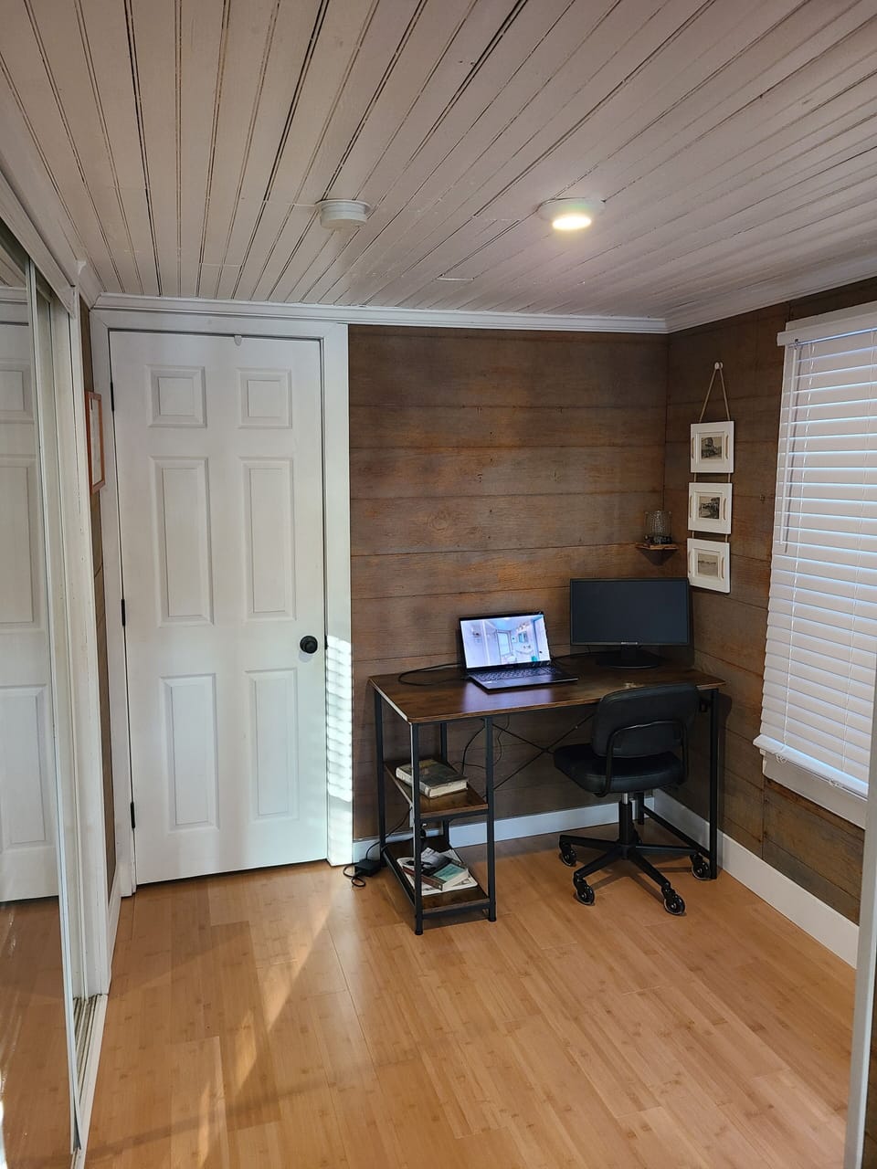 Work space with monitor.