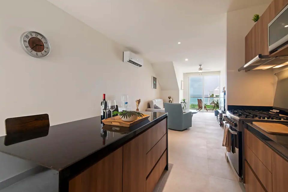 Relish culinary charm and ocean views in this kitchen haven.