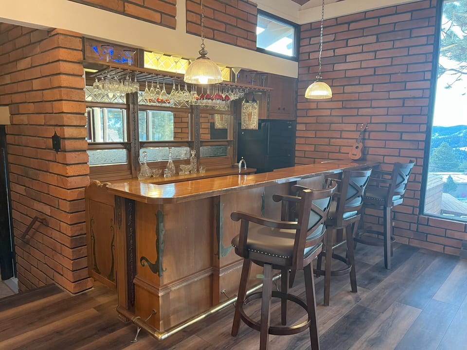 Closeup of Imported Irish Bar on first floor