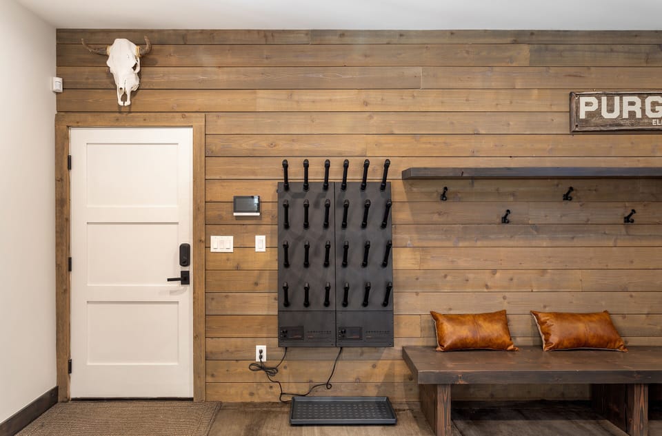 Boot/Glove/Air Dryer right at the door.  Ski boots or waders.  Gloves or hats. Never go out again with wet/damp gear. 