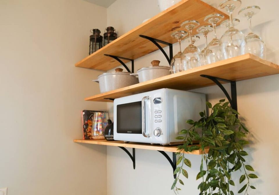 Our kitchen comes fully stocked with everything you need for a convenient and enjoyable stay.