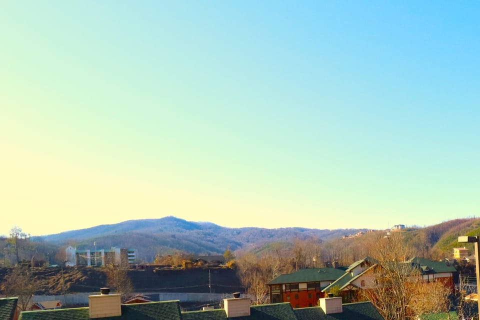 Enjoy the view of the mnts while drinking your favorite drink on your balcony