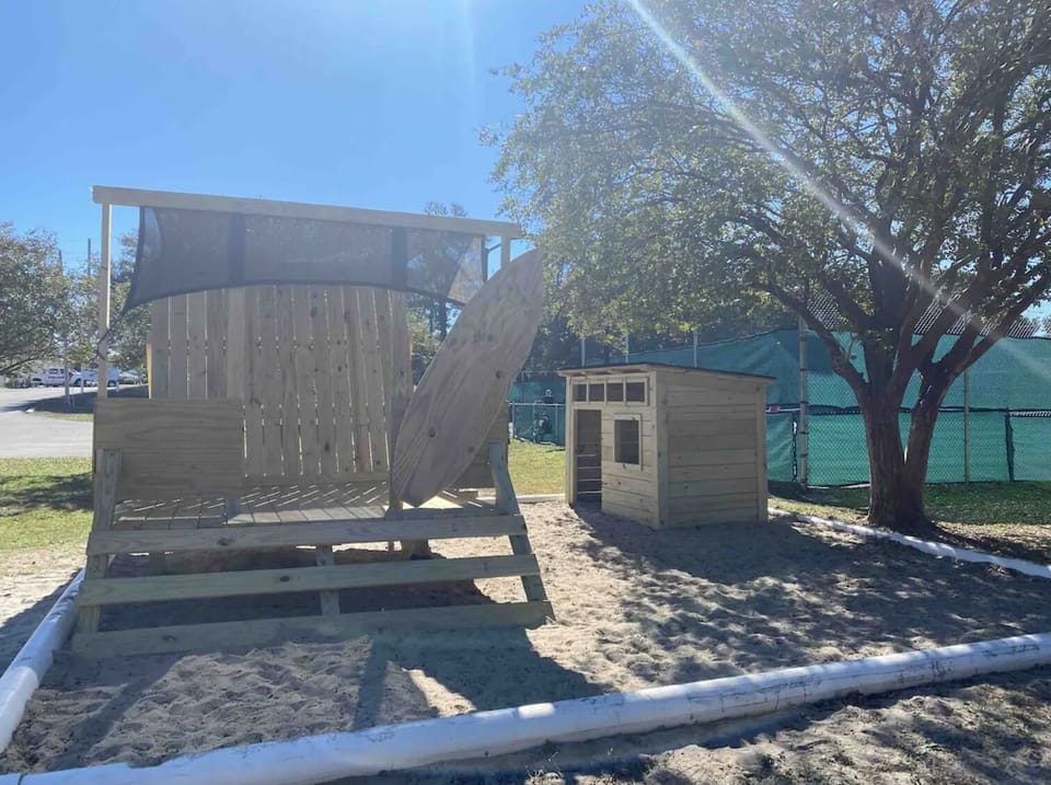 Public playground available across the street.